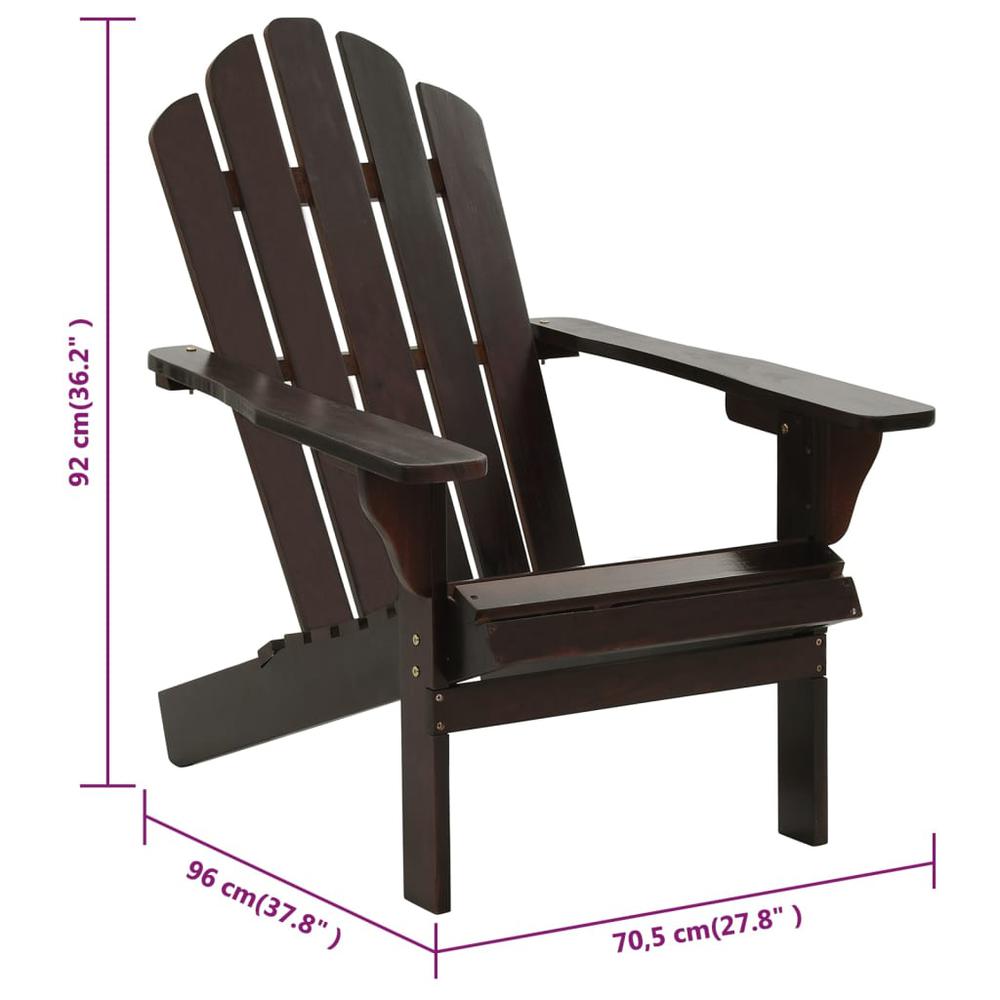 vidaXL Garden Chair Wood Brown, 45703. Picture 6
