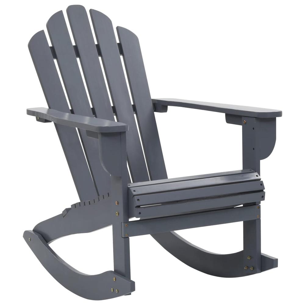 vidaXL Garden Rocking Chair Wood Gray, 45704. Picture 1