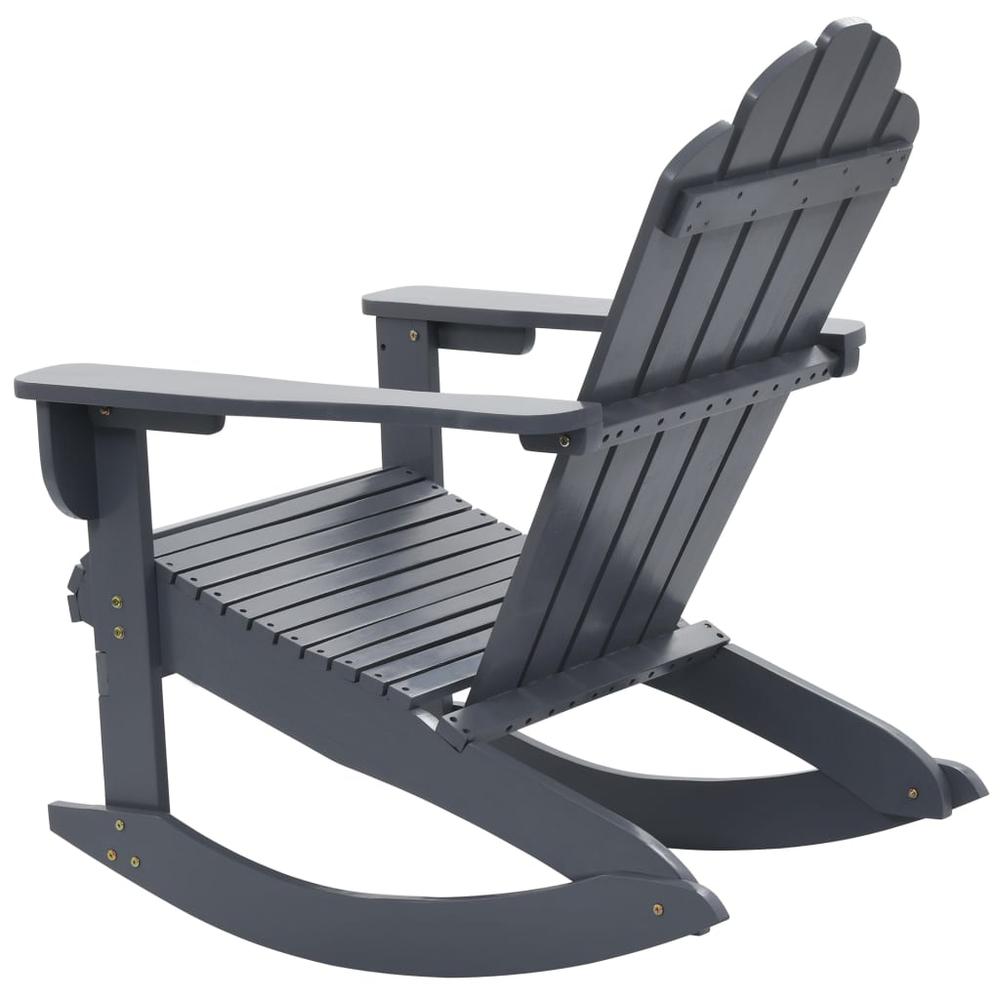 vidaXL Garden Rocking Chair Wood Gray, 45704. Picture 4