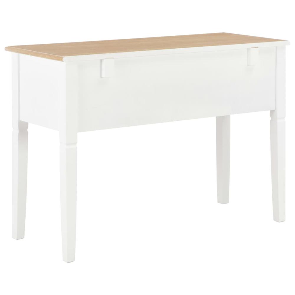 vidaXL Writing Desk White 43.1"x17.7"x30.5" Wood, 280069. Picture 4