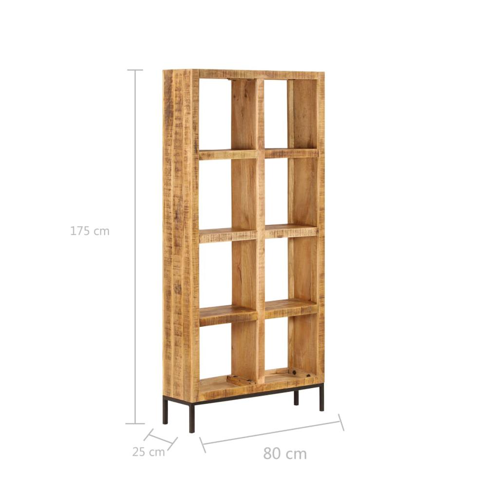 vidaXL Bookshelf 31.5"x9.8"x68.9" Solid Mango Wood, 247966. Picture 7