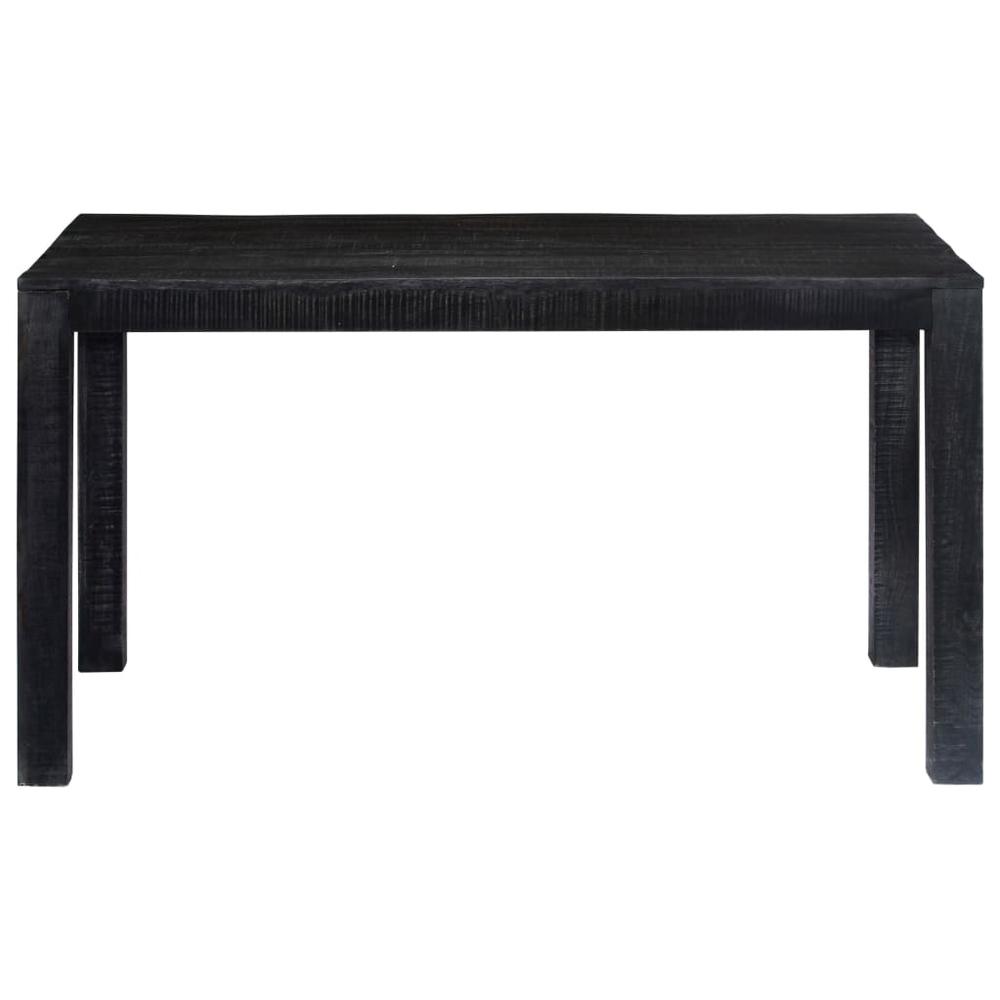vidaXL Dining Table Black 46.5"x23.6"x30" Solid Mango Wood, 247991. Picture 2