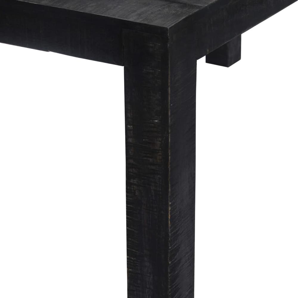 vidaXL Dining Table Black 46.5"x23.6"x30" Solid Mango Wood, 247991. Picture 3