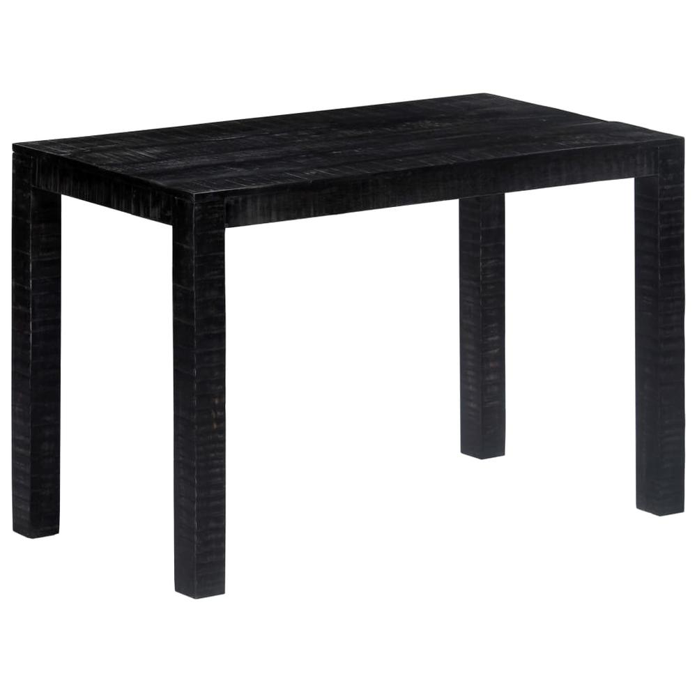 vidaXL Dining Table Black 46.5"x23.6"x30" Solid Mango Wood, 247991. Picture 6