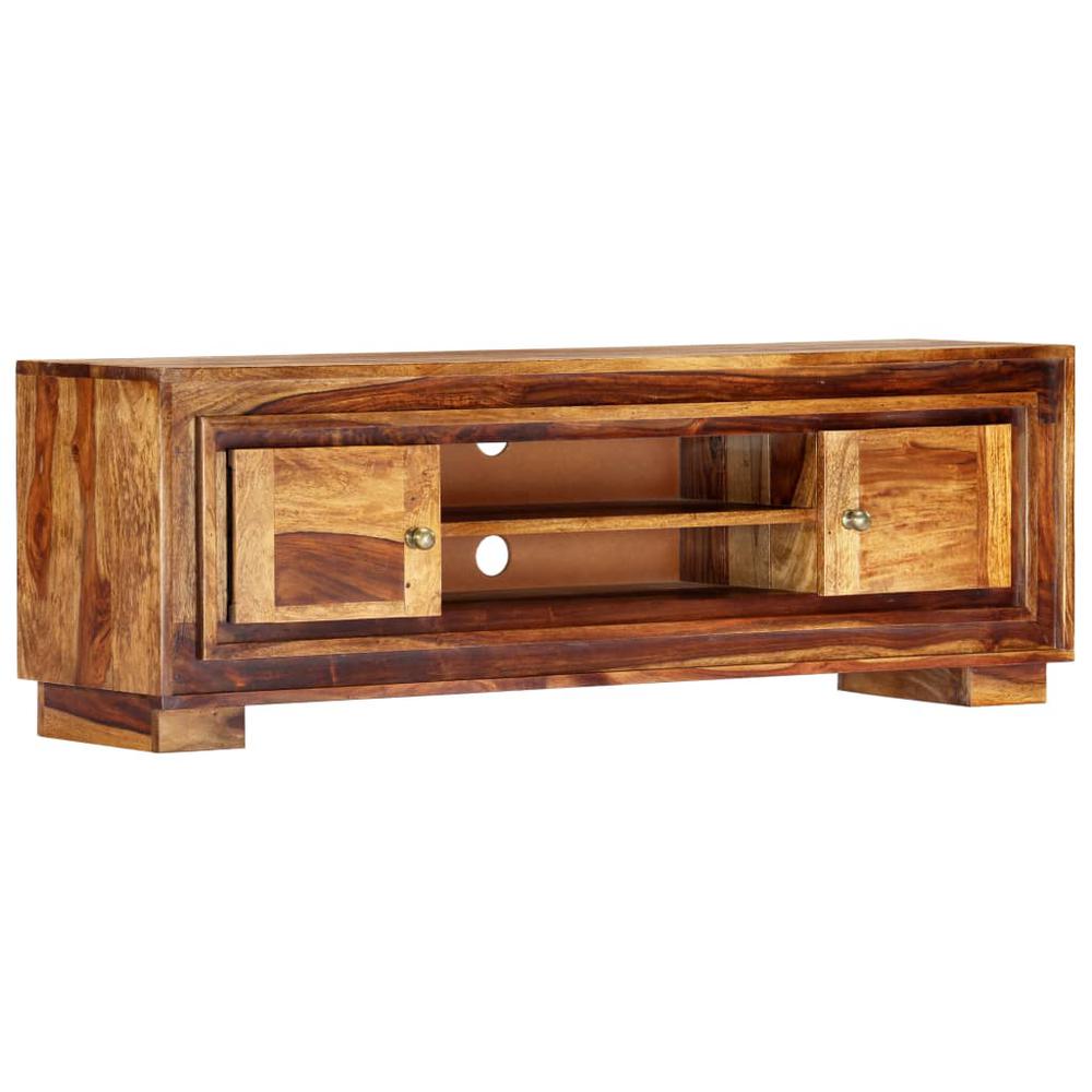 vidaXL TV Cabinet 46.5"x11.8"x15.7" Solid Sheesham Wood, 248000. Picture 1