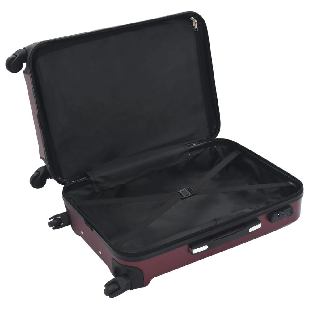 Hardcase Trolley Set 3 pcs Wine Red ABS. Picture 5