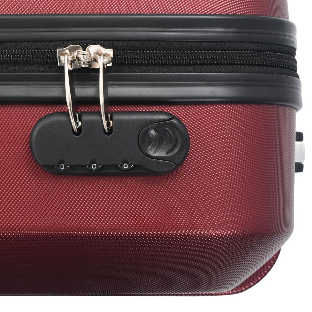 Hardcase Trolley Set 3 pcs Wine Red ABS. Picture 7