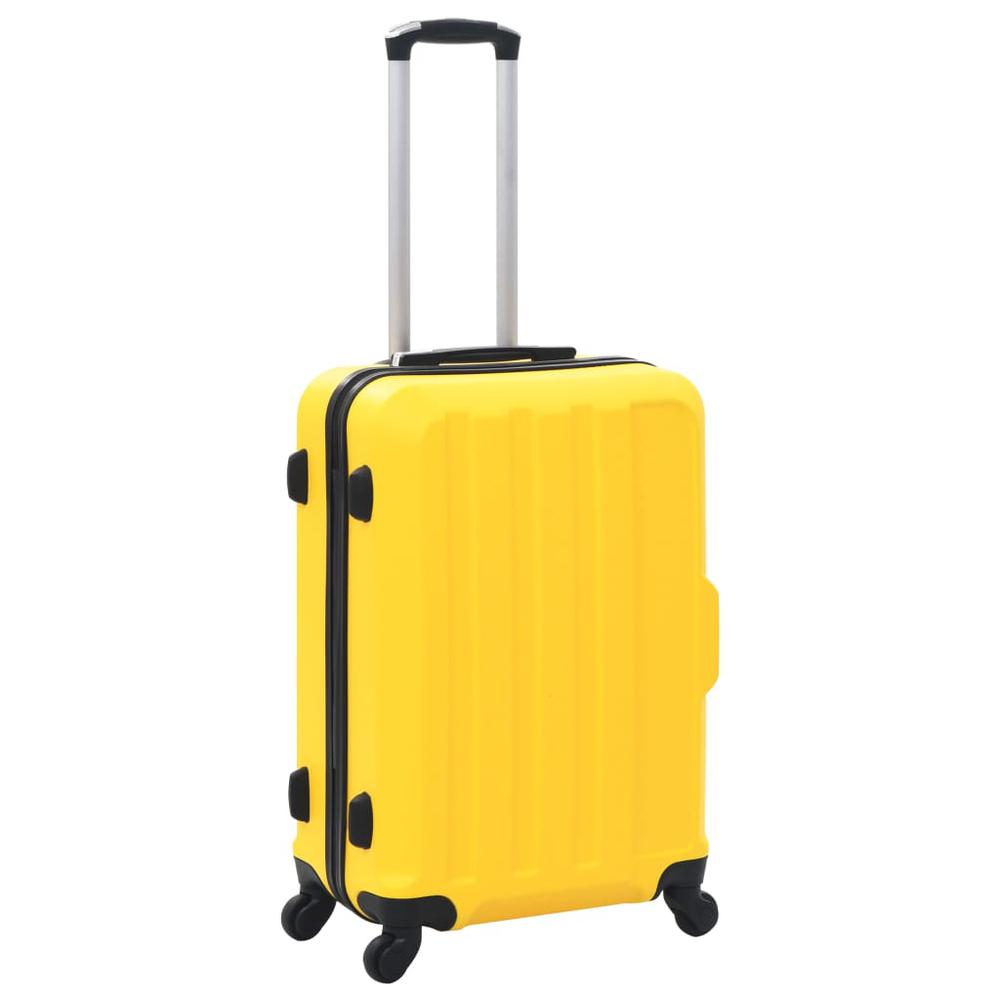 Hardcase Trolley Set 3 pcs Yellow ABS. Picture 1