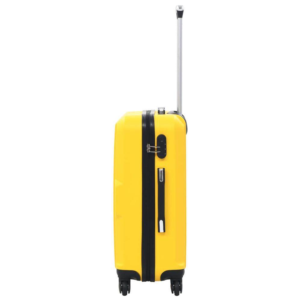 Hardcase Trolley Set 3 pcs Yellow ABS. Picture 4