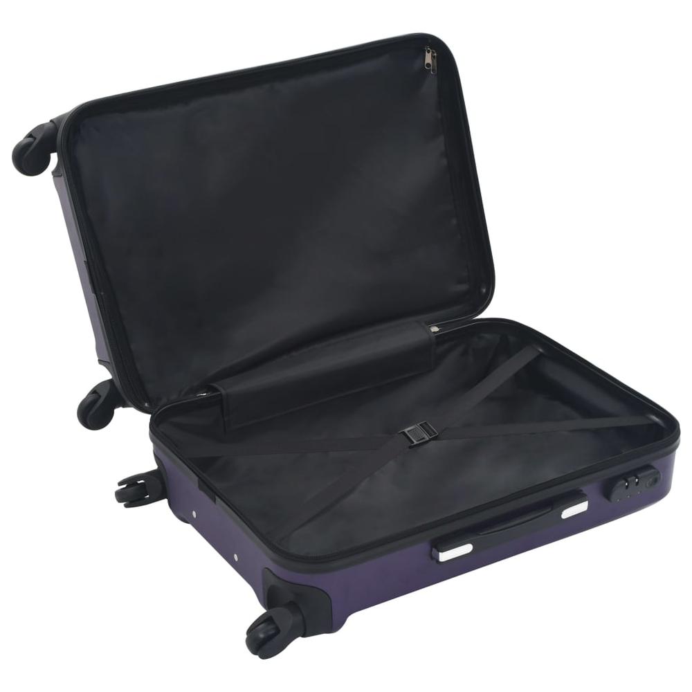 Hardcase Trolley Set 3 pcs Purple ABS. Picture 5