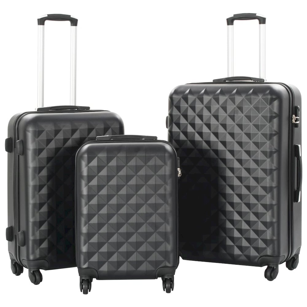 Hardcase Trolley Set 3 pcs Black ABS. Picture 1