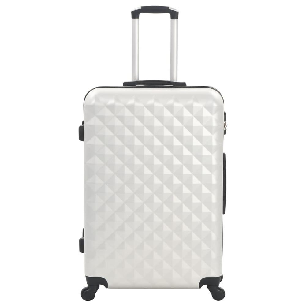 Hardcase Trolley Set 3 pcs Bright Silver ABS. Picture 2