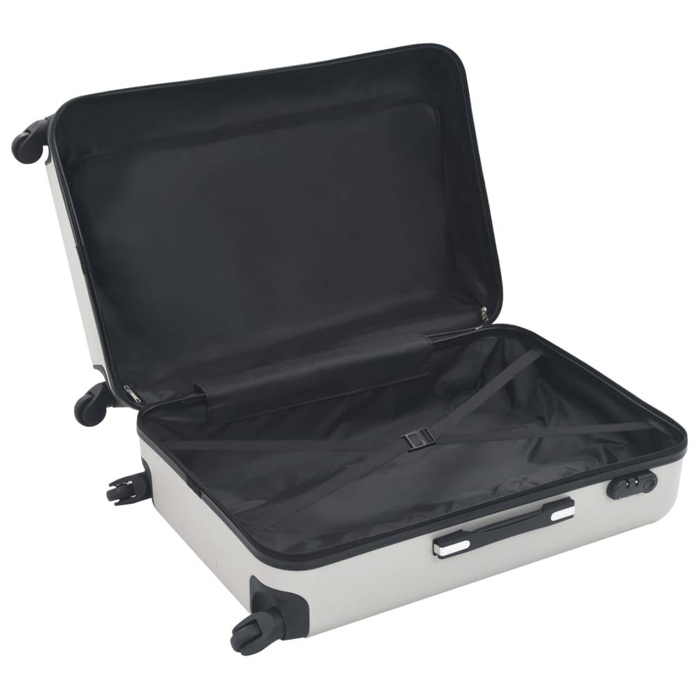 Hardcase Trolley Set 3 pcs Bright Silver ABS. Picture 5