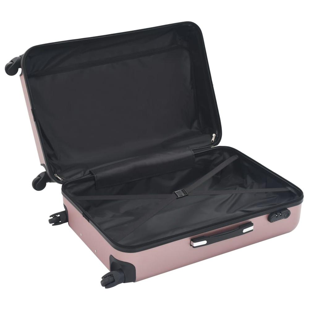 Hardcase Trolley Set 3 pcs Rose Gold ABS. Picture 5