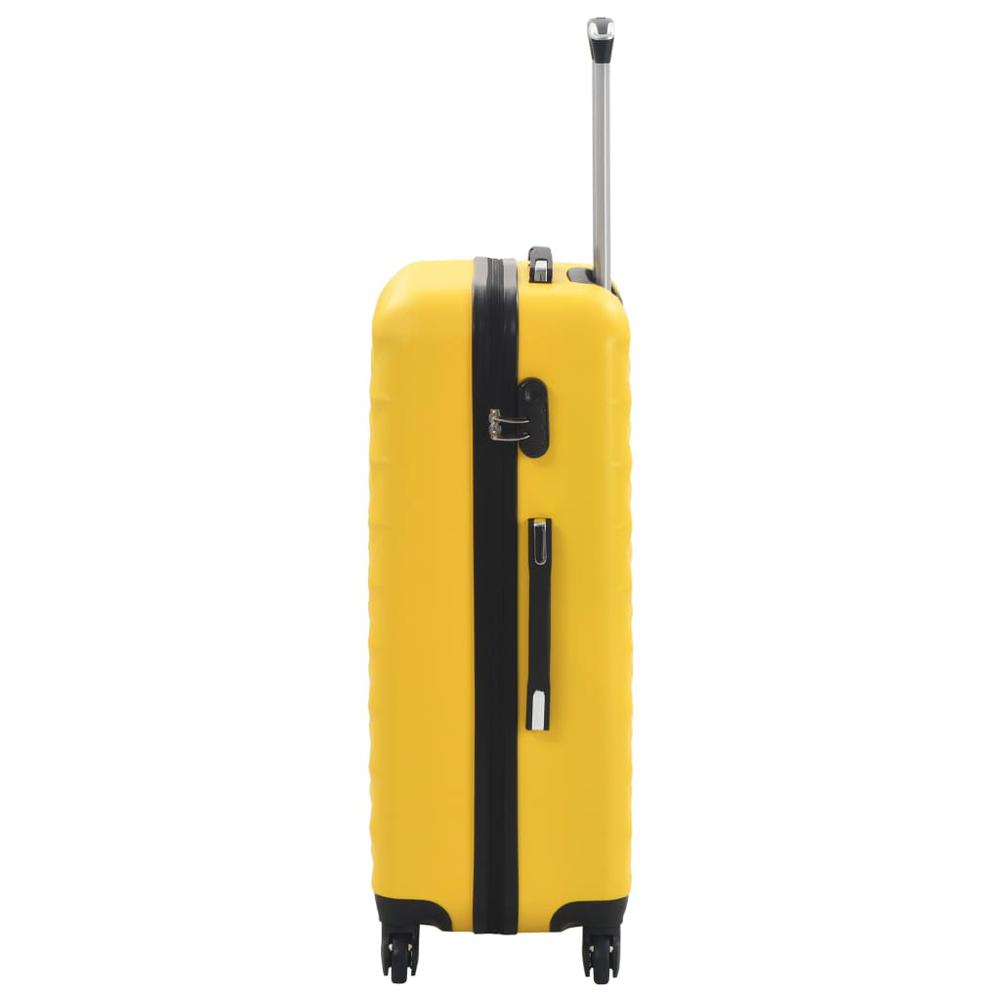 Hardcase Trolley Set 3 pcs Yellow ABS. Picture 4