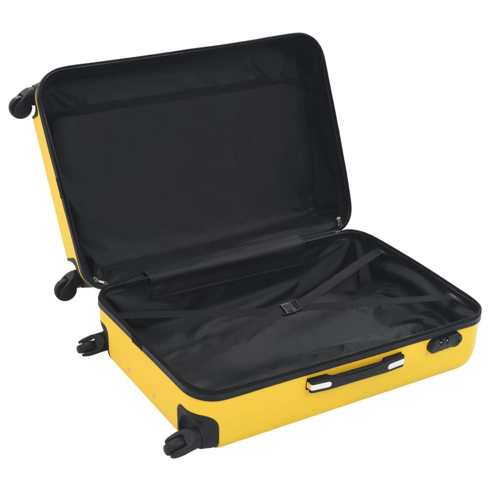 Hardcase Trolley Set 3 pcs Yellow ABS. Picture 5