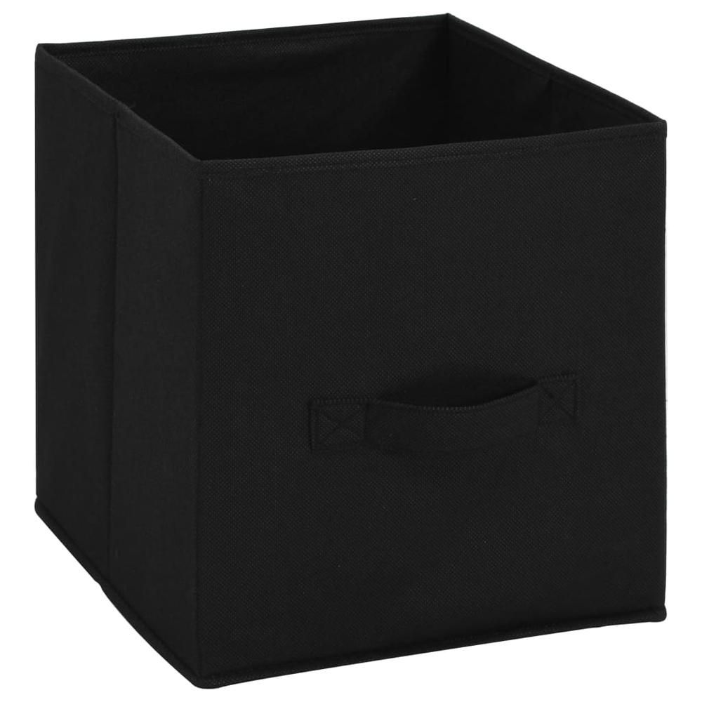 Storage Cabinet with 4 Fabric Baskets Black 24.8"x11.8"x28" Steel. Picture 5