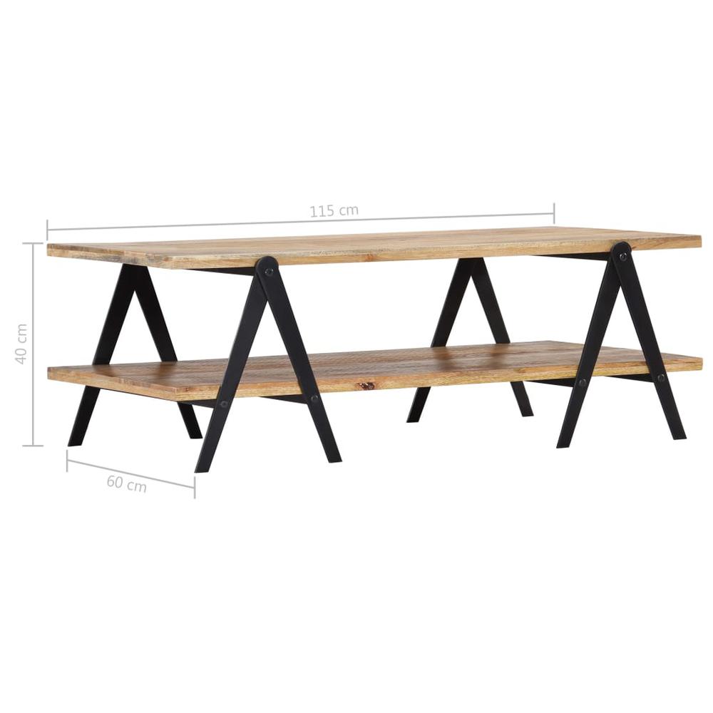 vidaXL Coffee Table 45.3"x23.6"x15.7" Solid Mango Wood. Picture 7