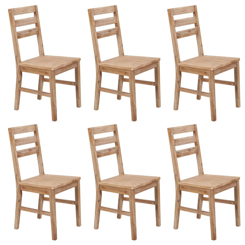 vidaXL Dining Chairs 6 pcs Solid Acacia Wood, 276256. Picture 1