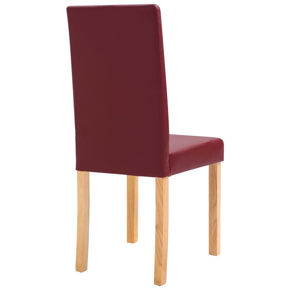 vidaXL Dining Chairs 2 pcs Red Faux Leather, 249204. Picture 7