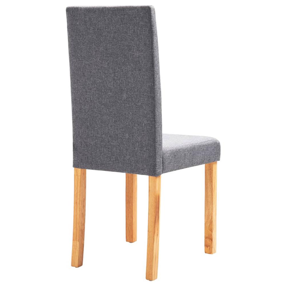 vidaXL Dining Chairs 2 pcs Light Gray Fabric, 249214. Picture 7