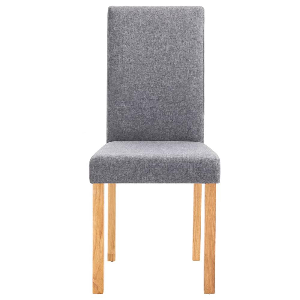 vidaXL Dining Chairs 4 pcs Light Gray Fabric, 249215. Picture 5