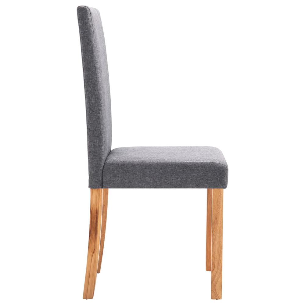 vidaXL Dining Chairs 4 pcs Light Gray Fabric, 249215. Picture 6