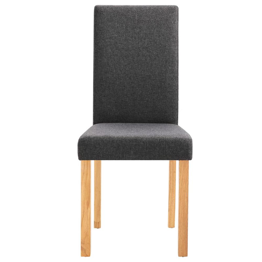 vidaXL Dining Chairs 2 pcs Dark Gray Fabric, 249216. Picture 5