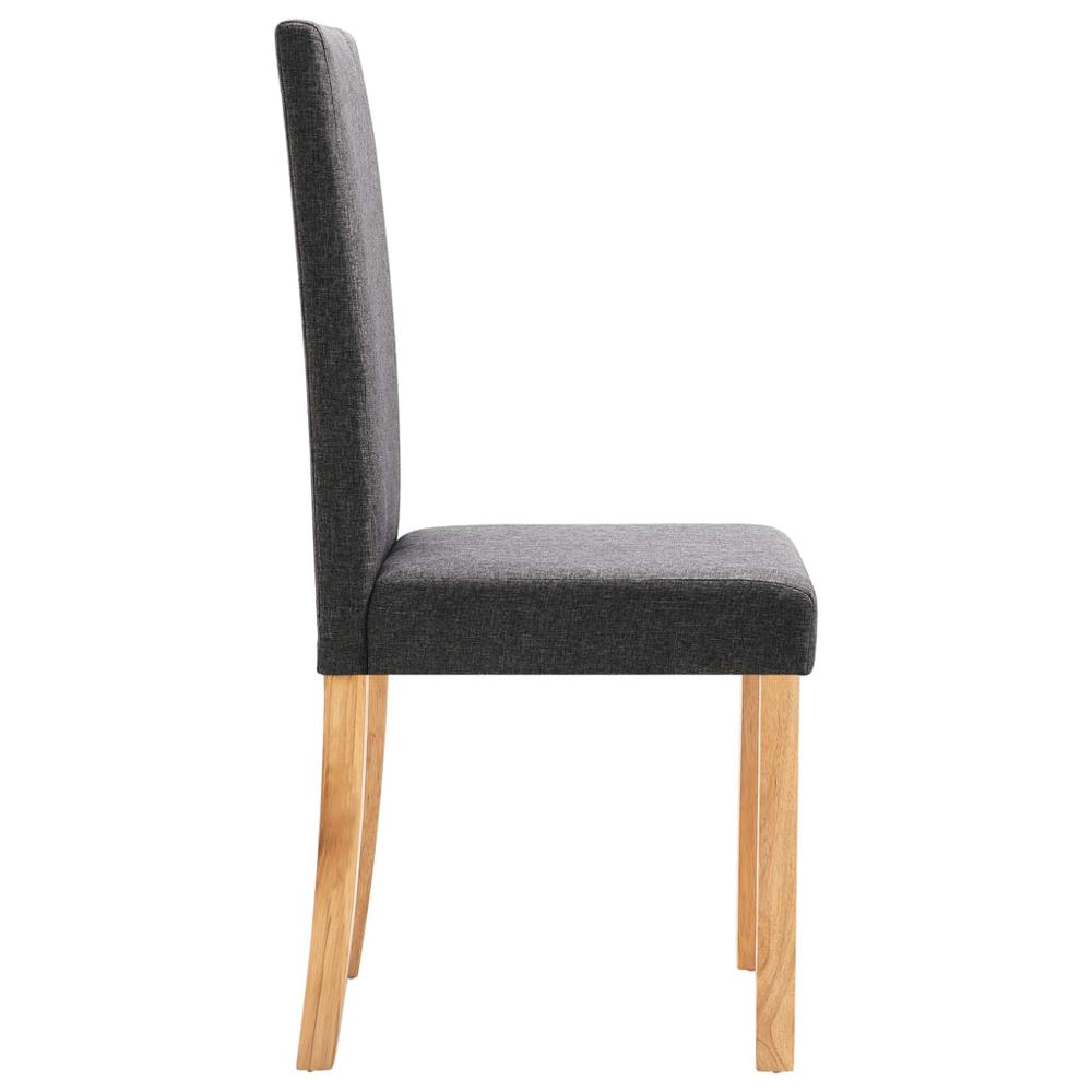 vidaXL Dining Chairs 2 pcs Dark Gray Fabric, 249216. Picture 6