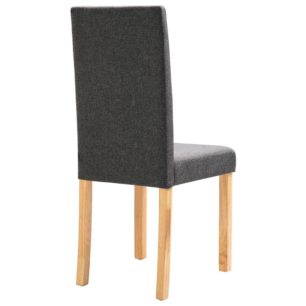 vidaXL Dining Chairs 2 pcs Dark Gray Fabric, 249216. Picture 7