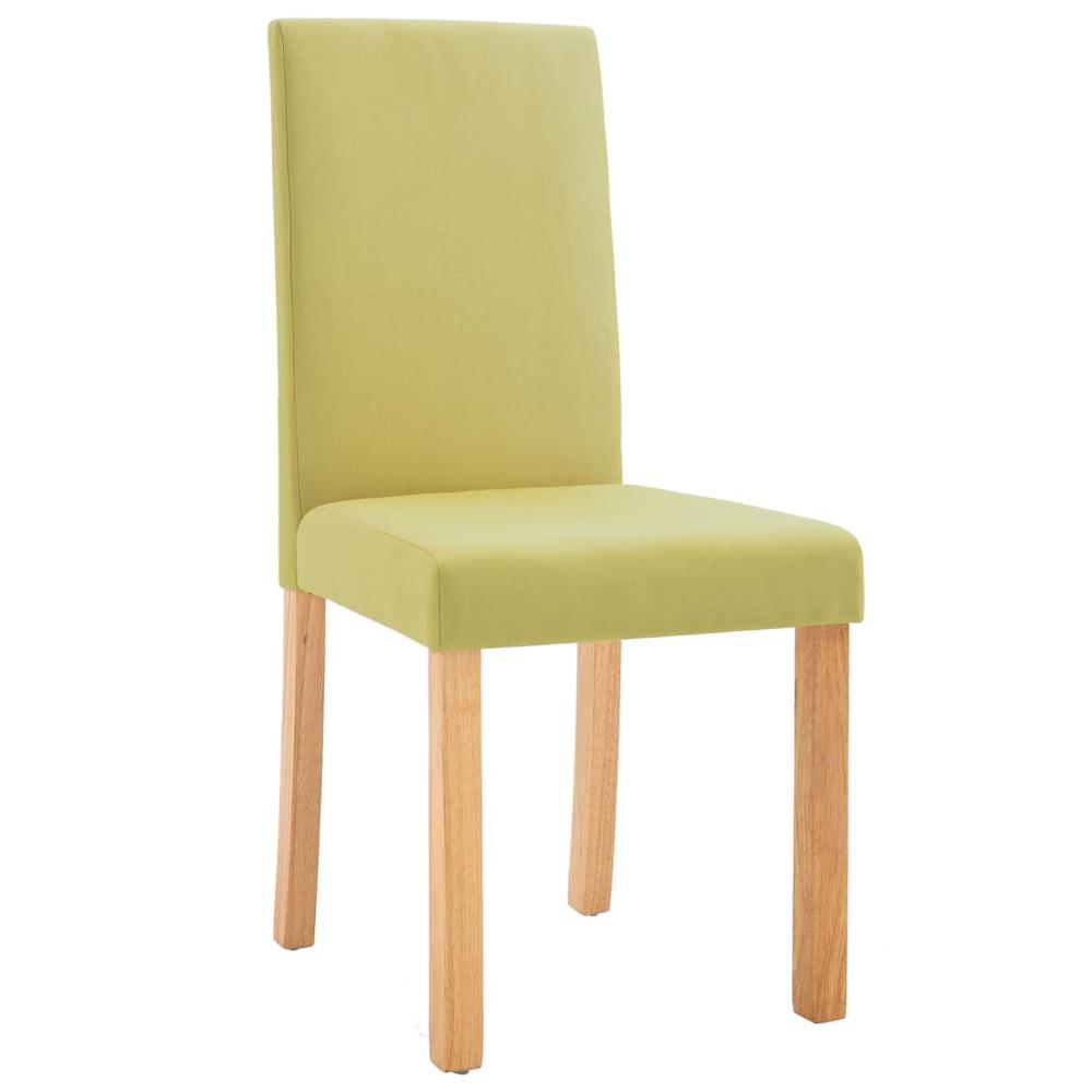 vidaXL Dining Chairs 2 pcs Green Fabric, 249224. Picture 4