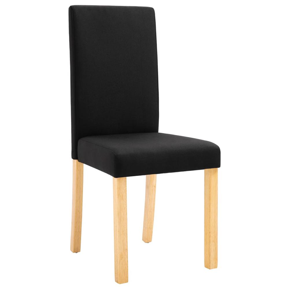 vidaXL Dining Chairs 2 pcs Black Fabric, 249226. Picture 4
