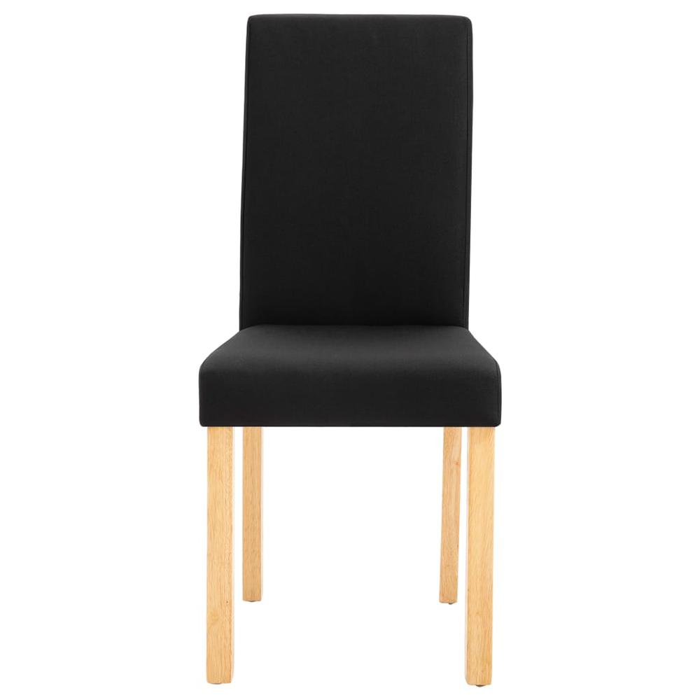 vidaXL Dining Chairs 2 pcs Black Fabric, 249226. Picture 5