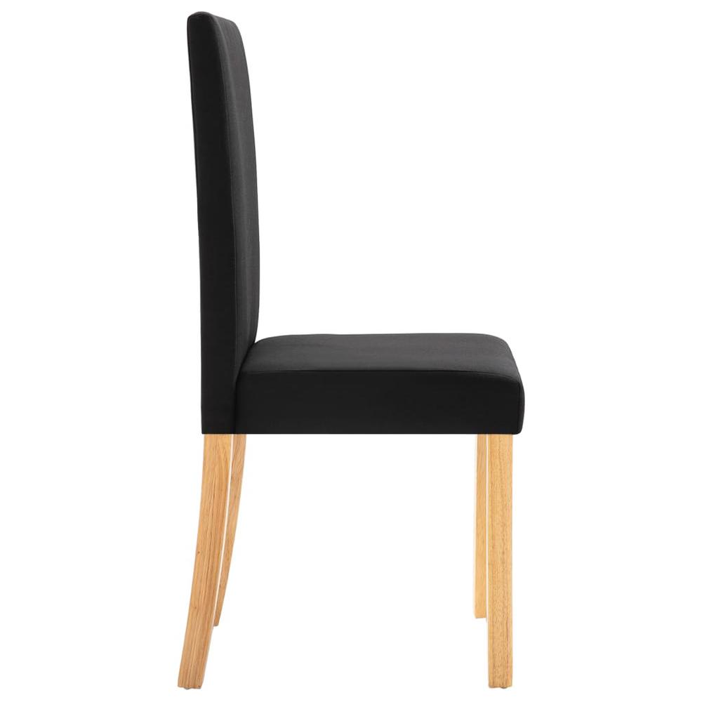 vidaXL Dining Chairs 2 pcs Black Fabric, 249226. Picture 6
