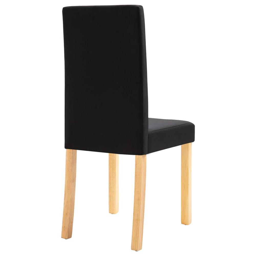 vidaXL Dining Chairs 2 pcs Black Fabric, 249226. Picture 7