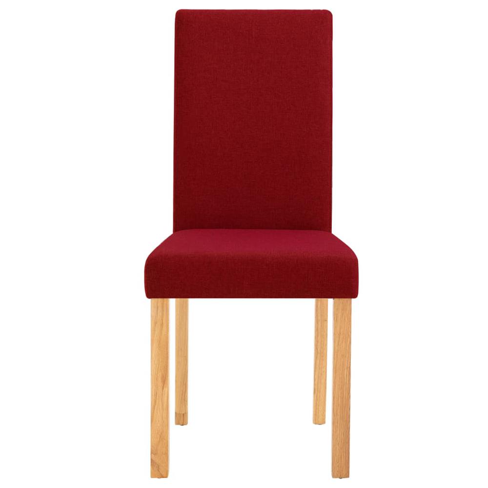 vidaXL Dining Chairs 2 pcs Wine Red Fabric, 249230. Picture 5
