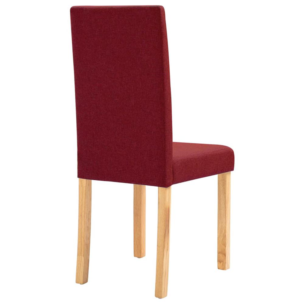 vidaXL Dining Chairs 2 pcs Wine Red Fabric, 249230. Picture 7