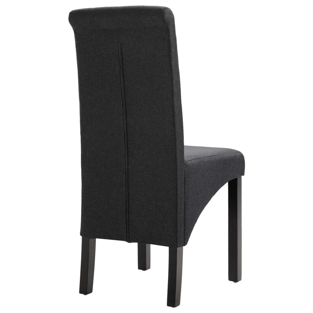 vidaXL Dining Chairs 2 pcs Dark Gray Fabric, 249234. Picture 5
