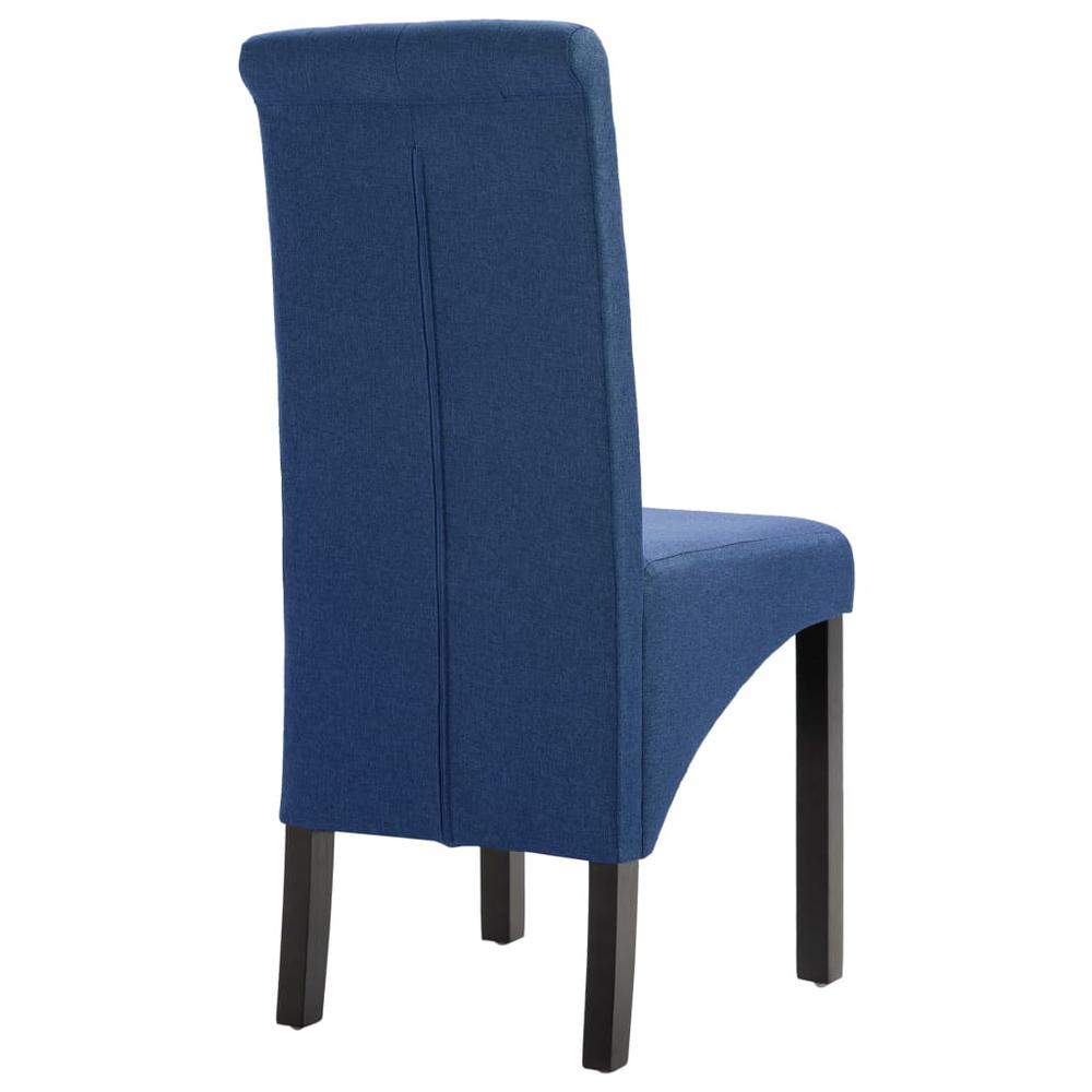 vidaXL Dining Chairs 2 pcs Blue Fabric, 249237. Picture 6