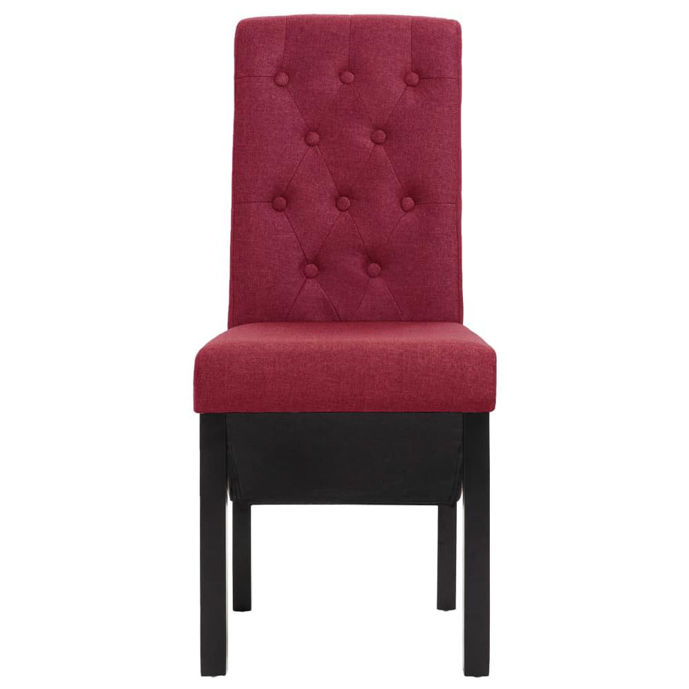 vidaXL Dining Chairs 2 pcs Wine Red Fabric, 249241. Picture 4