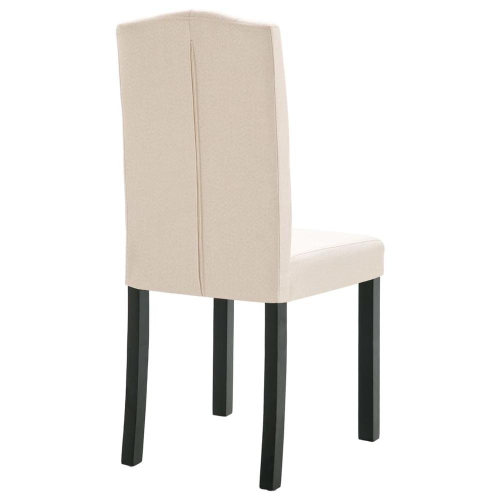 vidaXL Dining Chairs 4 pcs Cream Fabric, 249246. Picture 6