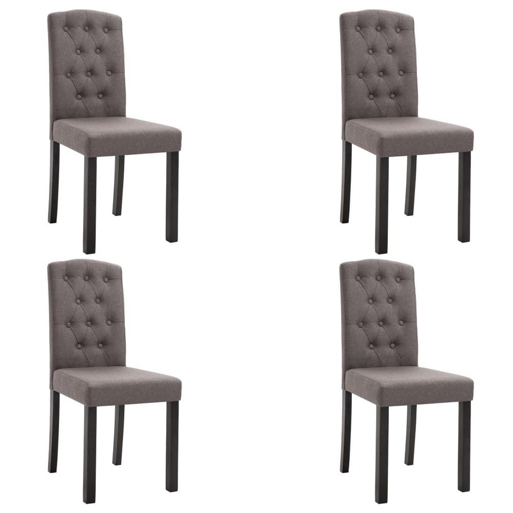 vidaXL Dining Chairs 4 pcs Taupe Fabric, 249260. Picture 2