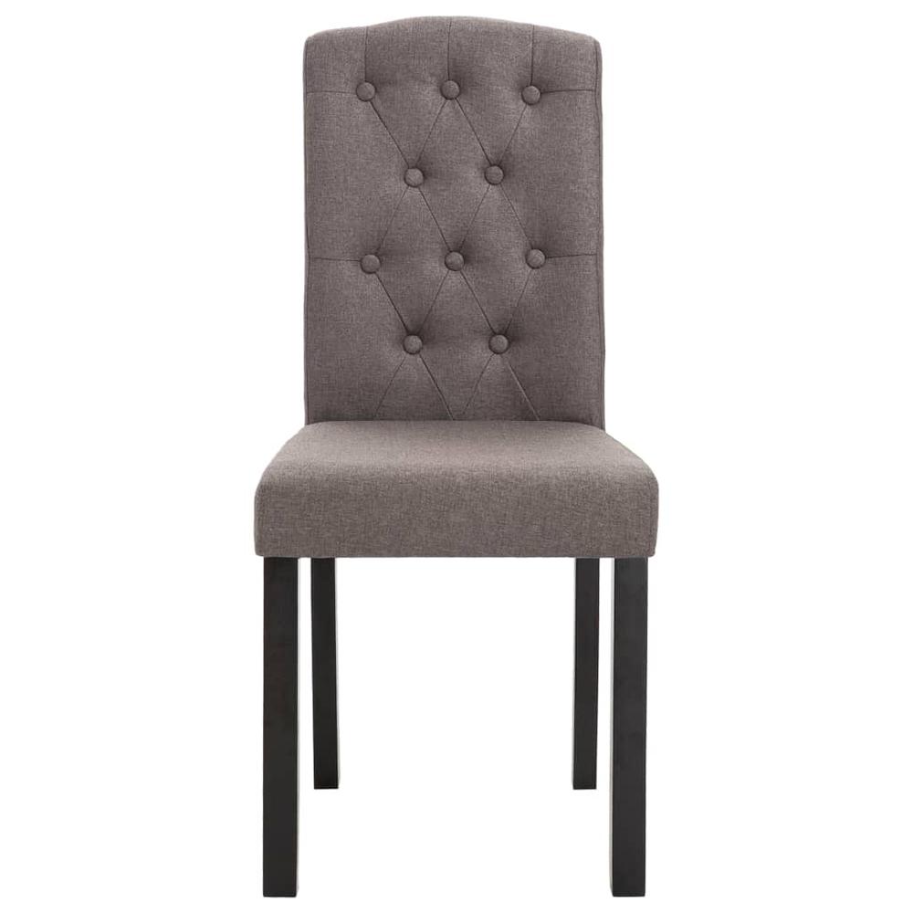 vidaXL Dining Chairs 4 pcs Taupe Fabric, 249260. Picture 5