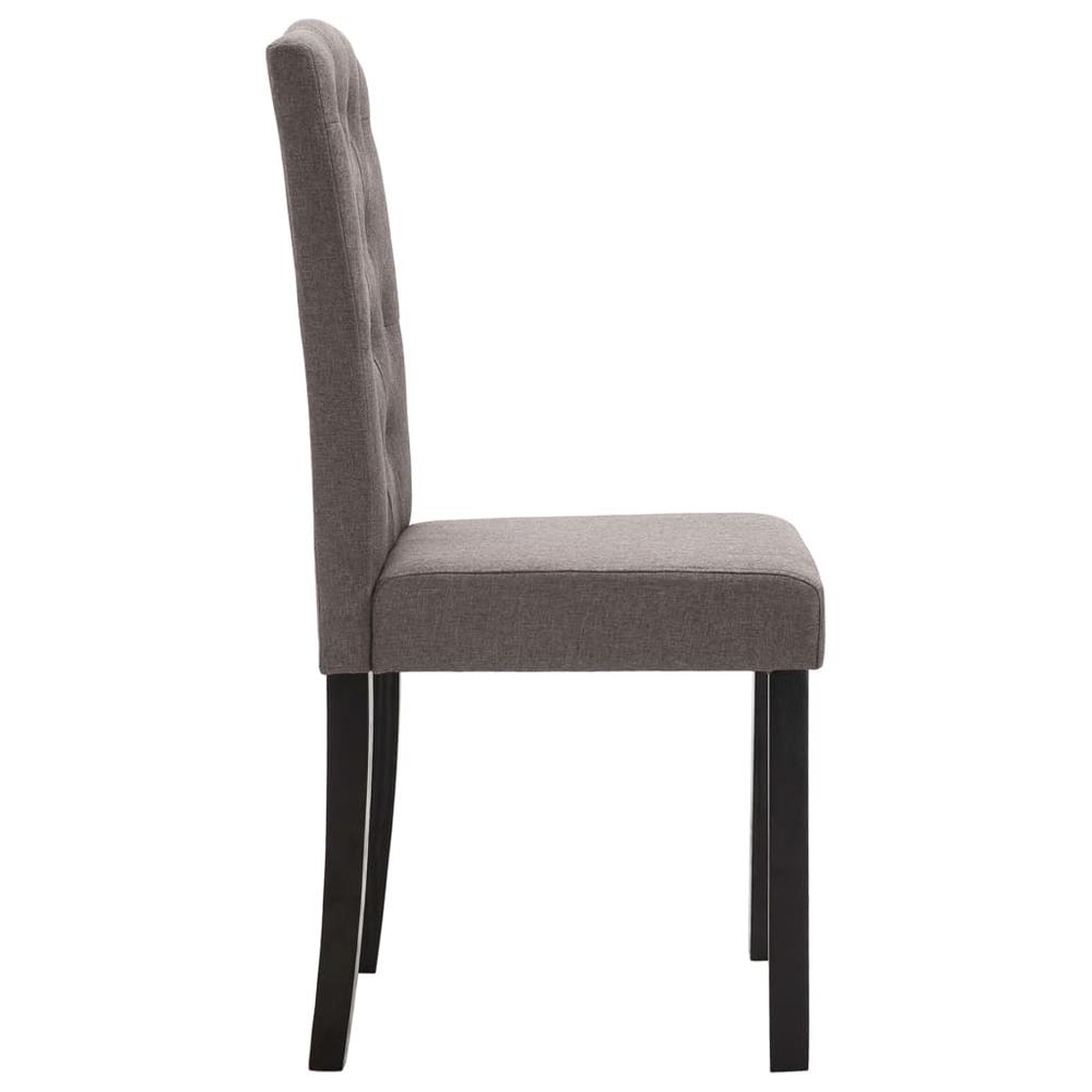 vidaXL Dining Chairs 4 pcs Taupe Fabric, 249260. Picture 6