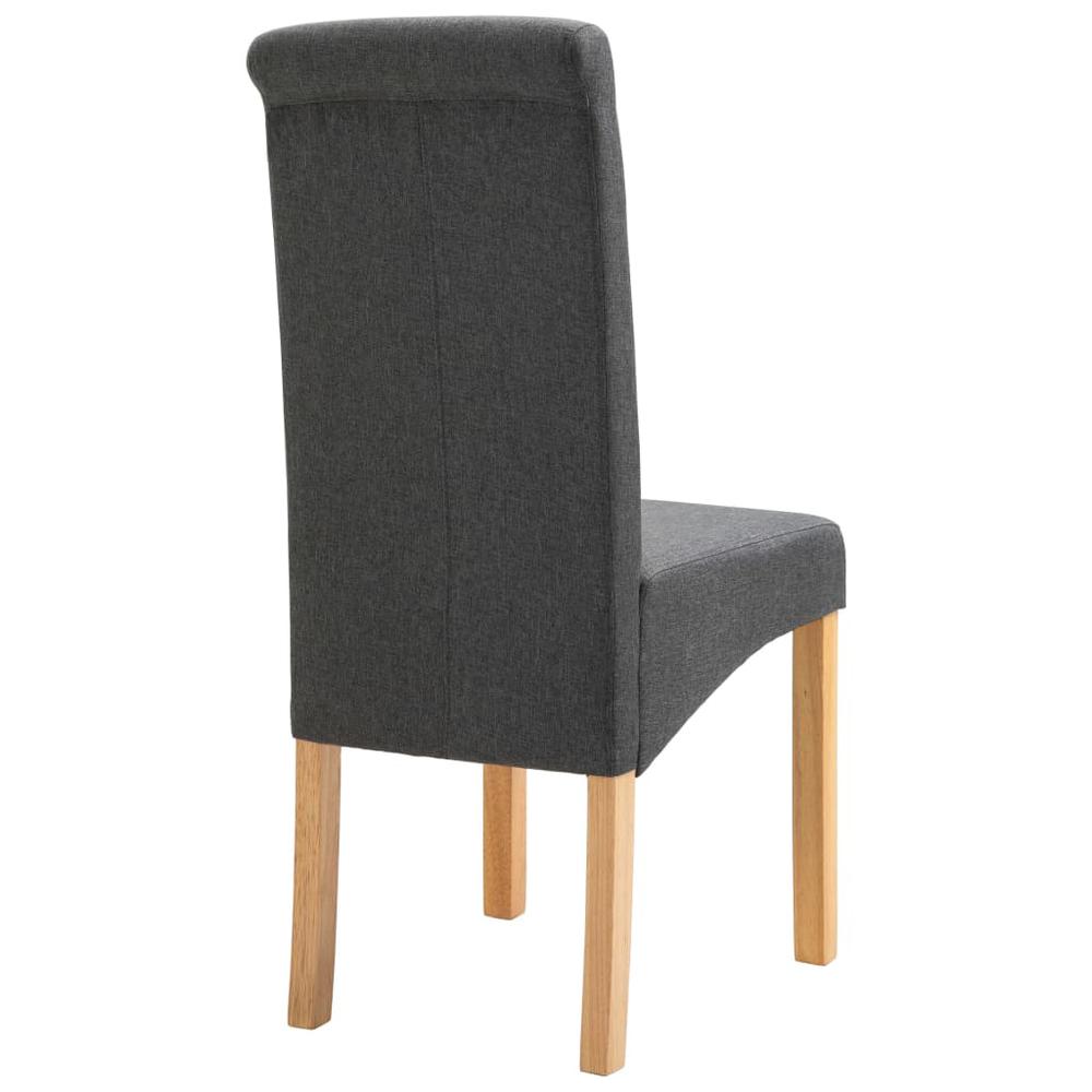 vidaXL Dining Chairs 2 pcs Gray Fabric, 249269. Picture 6