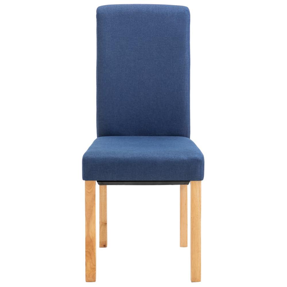 vidaXL Dining Chairs 4 pcs Blue Fabric, 249276. Picture 4