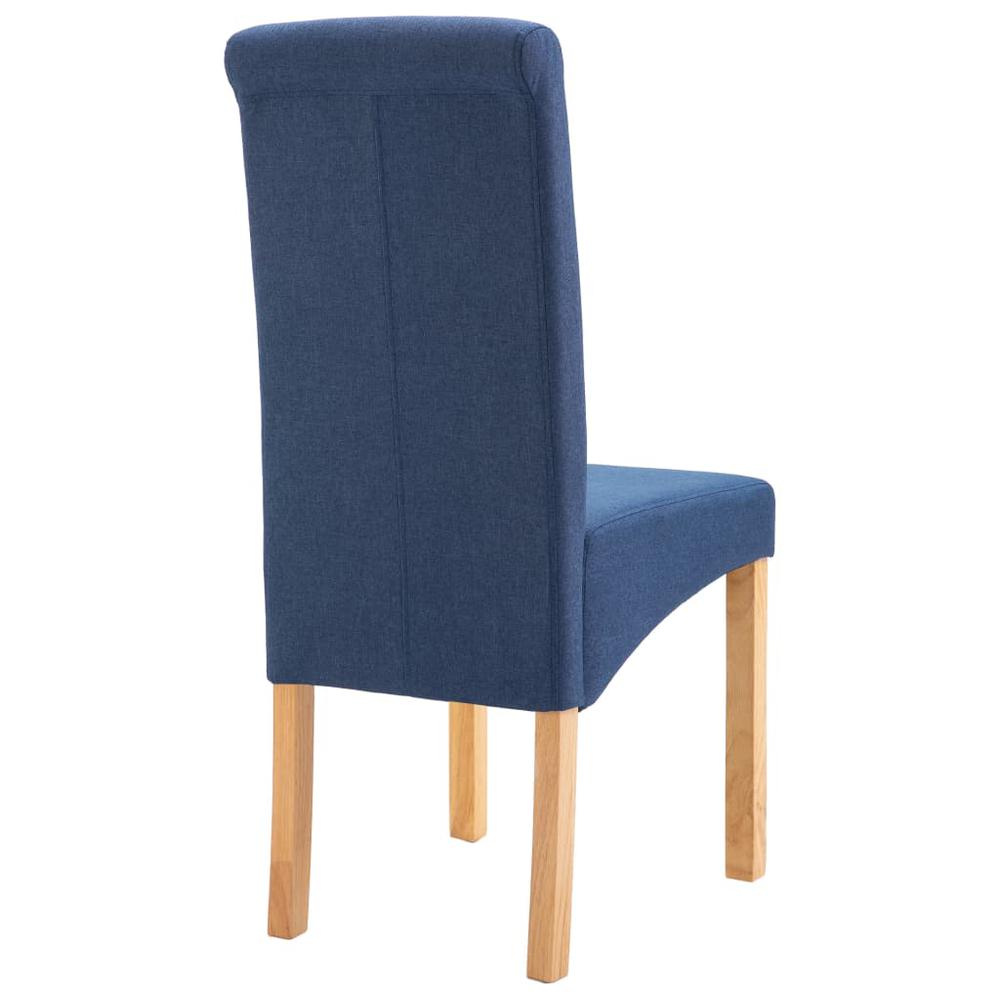 vidaXL Dining Chairs 4 pcs Blue Fabric, 249276. Picture 6
