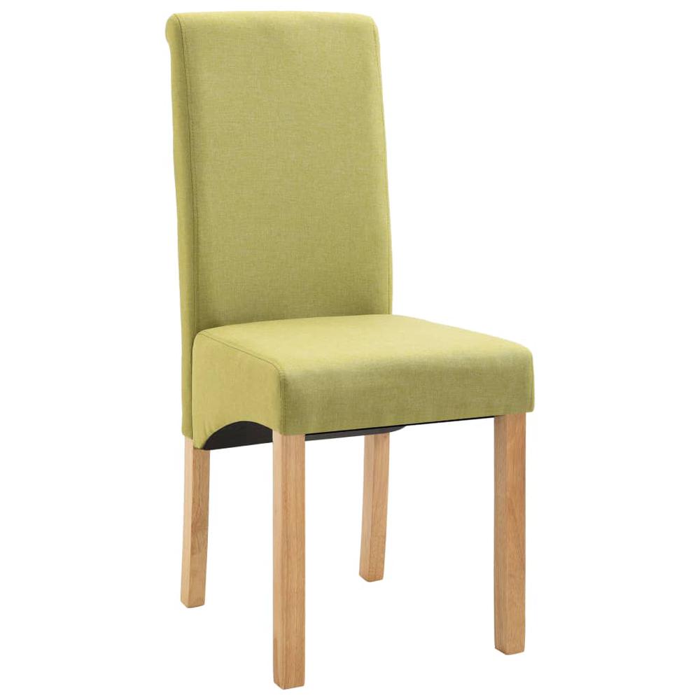 vidaXL Dining Chairs 4 pcs Green Fabric, 249278. Picture 3