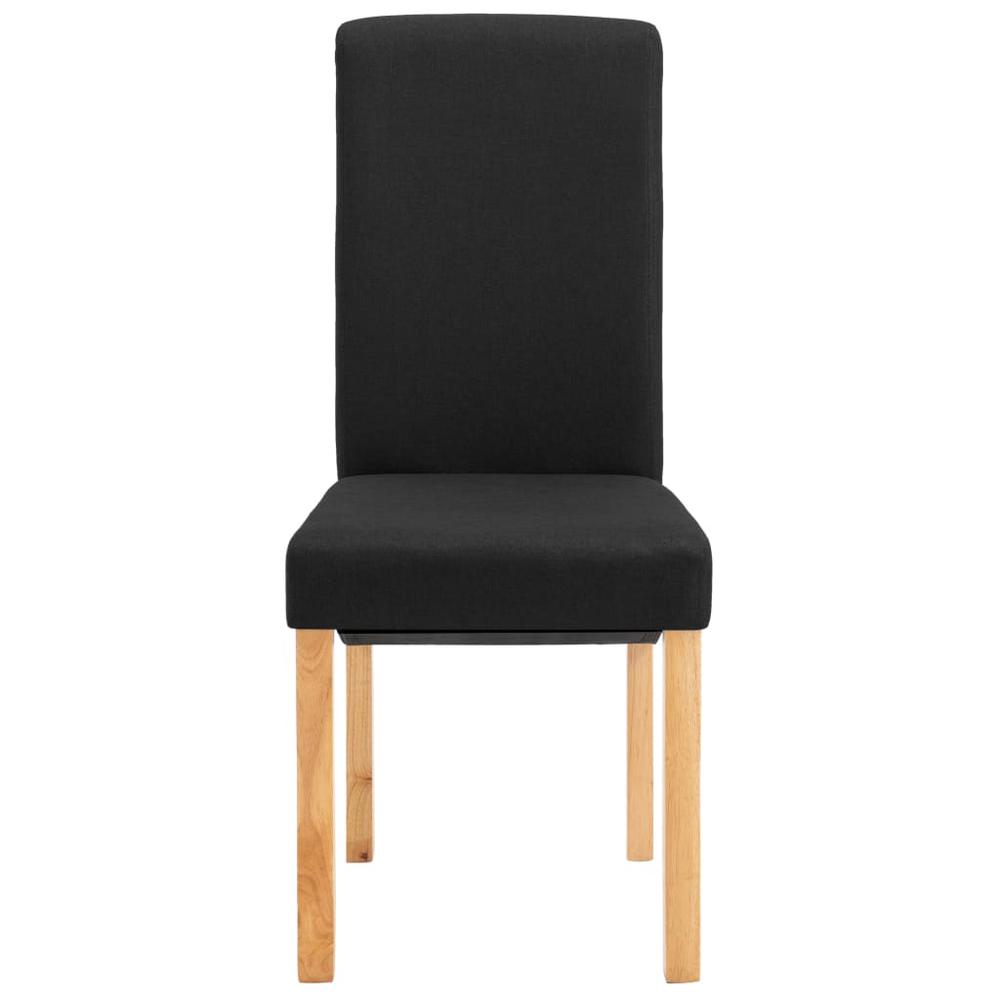 vidaXL Dining Chairs 2 pcs Black Fabric, 249279. Picture 4