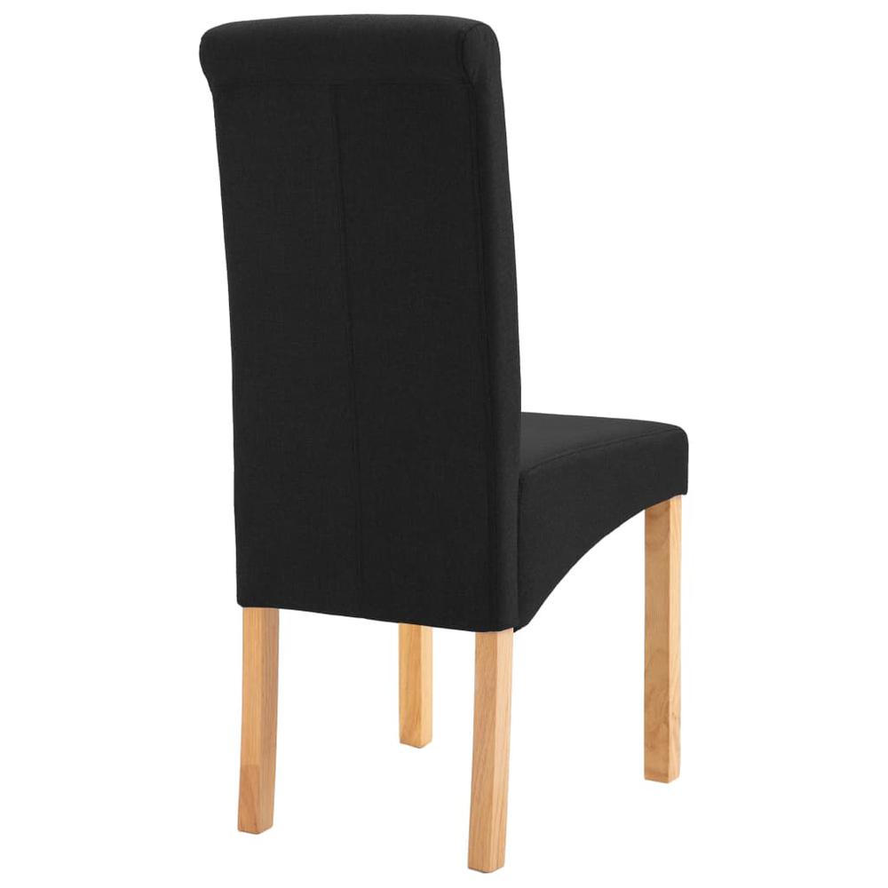 vidaXL Dining Chairs 2 pcs Black Fabric, 249279. Picture 6